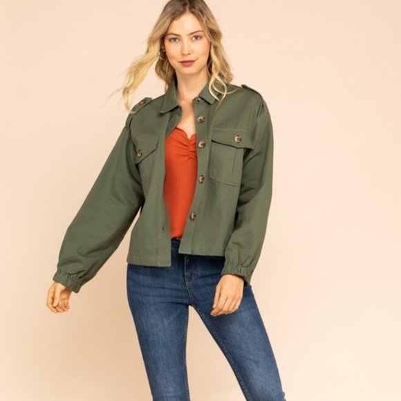 🎉🎉🥳HOST PICK 🥳Jacket, Army Green Military Utility, Tassels & Aztec Trim🎉🎊 - Picture 6 of 8